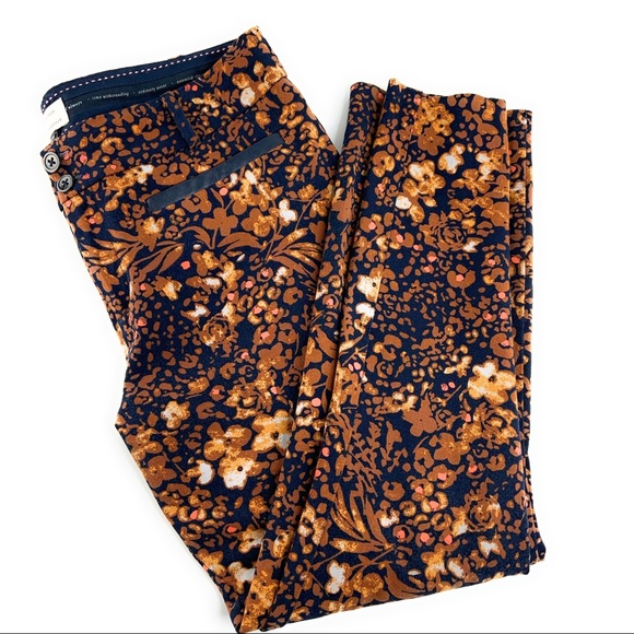 Anthro Essential Slim Pants in 70s Floral - Picture 2 of 8